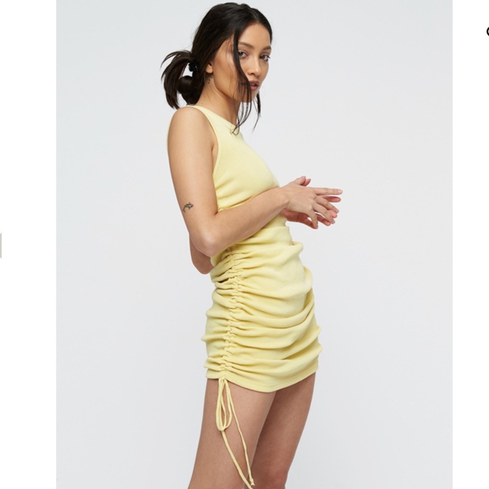 Lioness Military Minds Mini Dress in Mellow Yellow